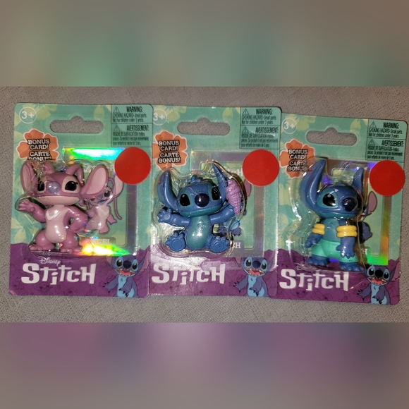 NWT Disney Stitch Figurine Trio - Pink, Blue, Multicolored - Picture 1 of 1